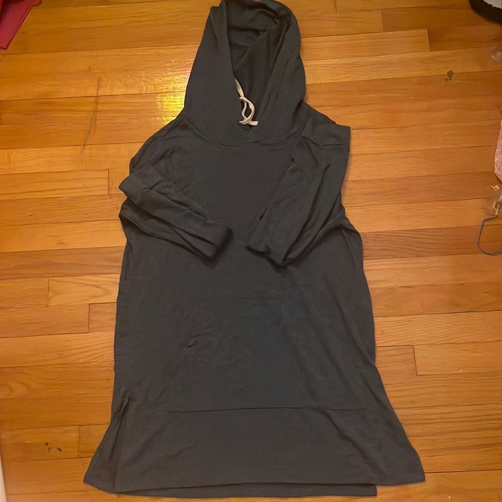 Blue-Grey Drawstring Hoodie